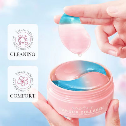 SADOER Sakura Collagen Eye Mask  60pcs  AntiDark Circles Puffiness  Wrinkle Care 4