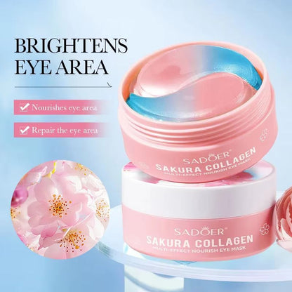 SADOER Sakura Collagen Eye Mask  60pcs  AntiDark Circles Puffiness  Wrinkle Care 5