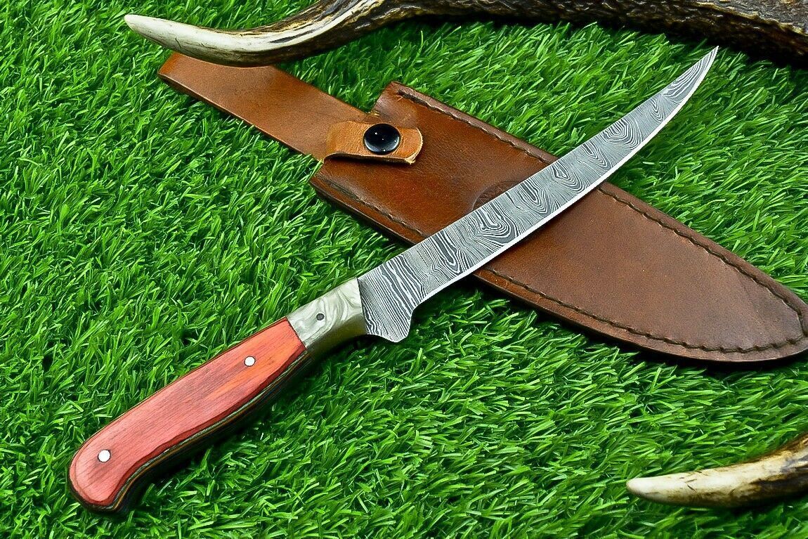 Professional Damascus Fillet Knife  12Inch Full Tang Handmade Chef Knife 1