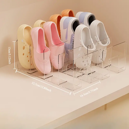 Compartments Shoe Rack, Transparent Acrylic Organizer, No Need for Electricity, Suitable for Different Room Styles