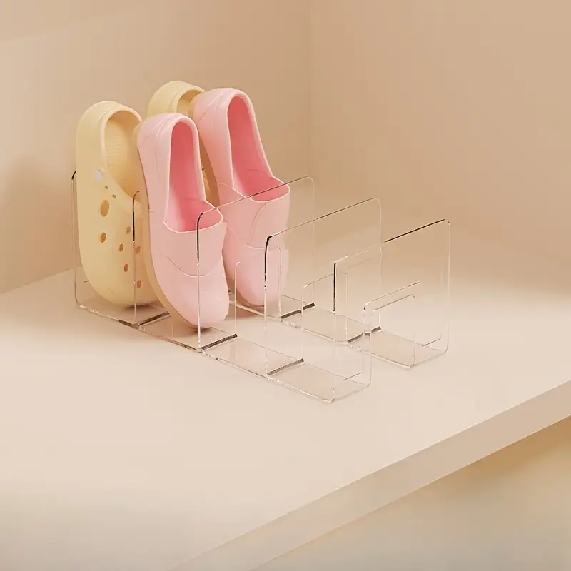 Compartments Shoe Rack, Transparent Acrylic Organizer, No Need for Electricity, Suitable for Different Room Styles