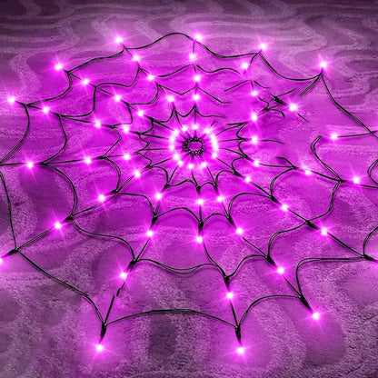 Halloween LED Spider Web String Lights  Ghost Festival Atmosphere Decoration 8