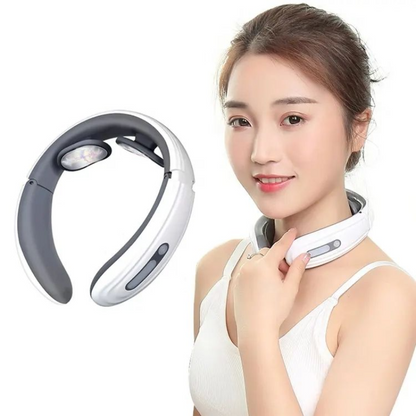 Infrared Heat Massager, EMS Pulse Electric Neck Massager, Neck Massager Tool, Muscle Relaxation and Cervical Relief