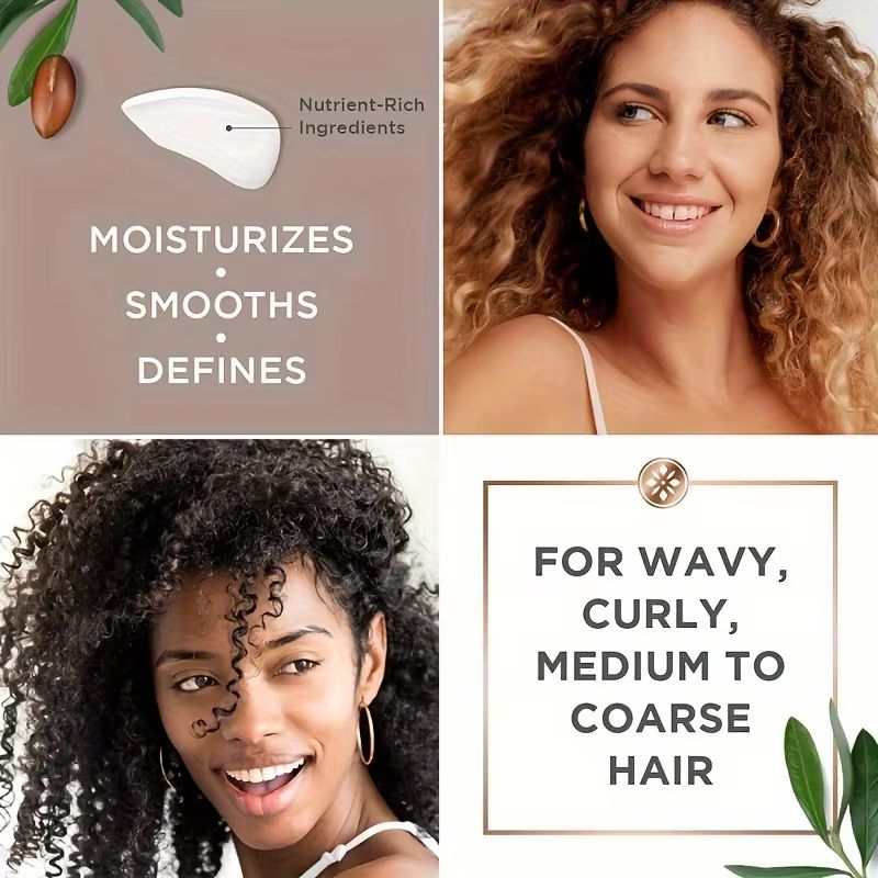 GZE Curl Defining Cream With Argan Oil  Moisturizing Styling Cream For Wavy And Curly Hair 3