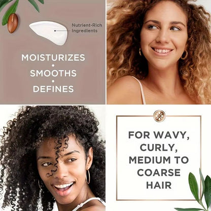 GZE Curl Defining Cream With Argan Oil  Moisturizing Styling Cream For Wavy And Curly Hair 3