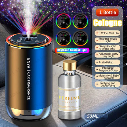 Intelligent Car Aromatherapy Automatic Spray Perfume Diffuser Car Air Freshener 3 Color Starry Sky  7