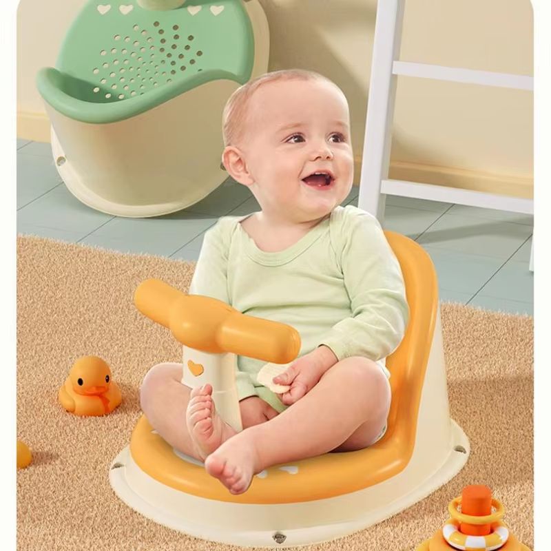 Childrens Shower Seat Portable Stand For Newborns And Toddlers  Adjustable Height Bath Support 1