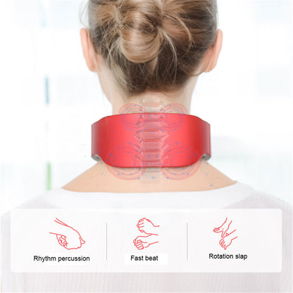 Adjustable Heat Cervical Vertebra Relax Pain Relief Kneading Machine, Smart Electric Neck and Shoulder Pulse Massager