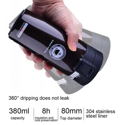 Double Wall Stainless Steel Coffee Cup  Thermal Mug Vacuum Flask Leak Proof Thermos Water Bottle 2