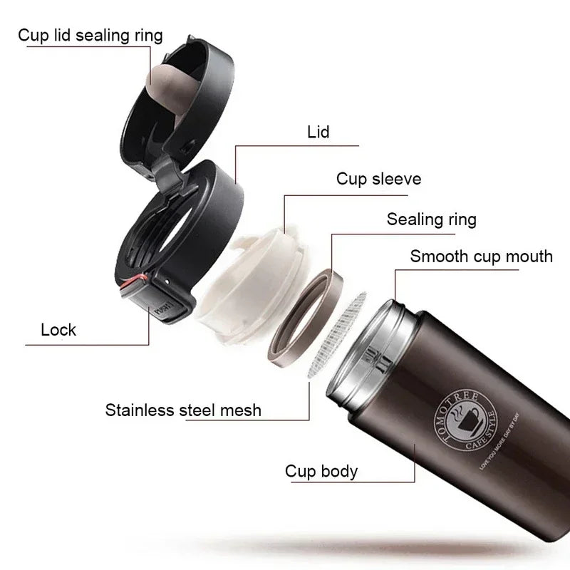 Double Wall Stainless Steel Coffee Cup  Thermal Mug Vacuum Flask Leak Proof Thermos Water Bottle 3