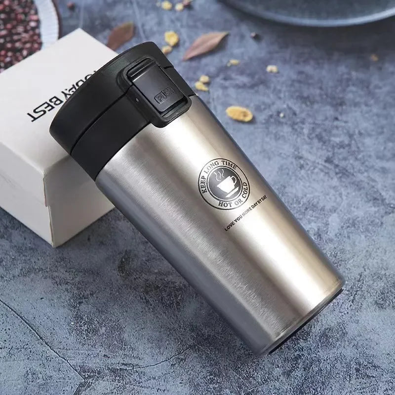 Double Wall Stainless Steel Coffee Cup, , Thermal Mug, Vacuum Flask, Leak Proof Thermos Water Bottle