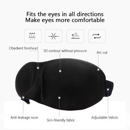 Soft Portable 3D Sleep Mask, Natural Sleeping Eye Mask, Eyeshade Cover Shade Eye Patch for Travel Women Men