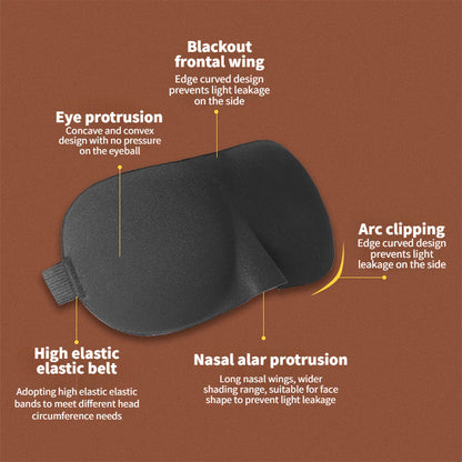 Soft Portable 3D Sleep Mask, Natural Sleeping Eye Mask, Eyeshade Cover Shade Eye Patch for Travel Women Men
