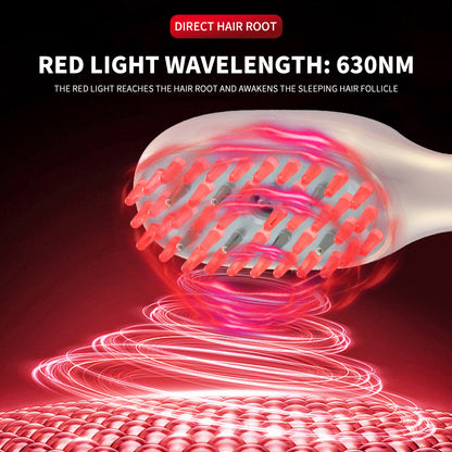 Hair Growth Scalp Massager EMS Red Light Therapy Brush Anti Hair Loss Essential Oil Meridian Comb U 3