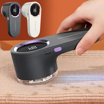 Rechargeable Fabric Shaver, Portable Hair Removal Ball, Clothing Trimmer with Digital Display, Adjustable Modes