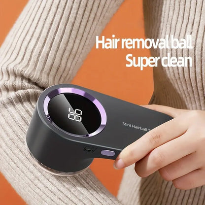 Rechargeable Fabric Shaver, Portable Hair Removal Ball, Clothing Trimmer with Digital Display, Adjustable Modes