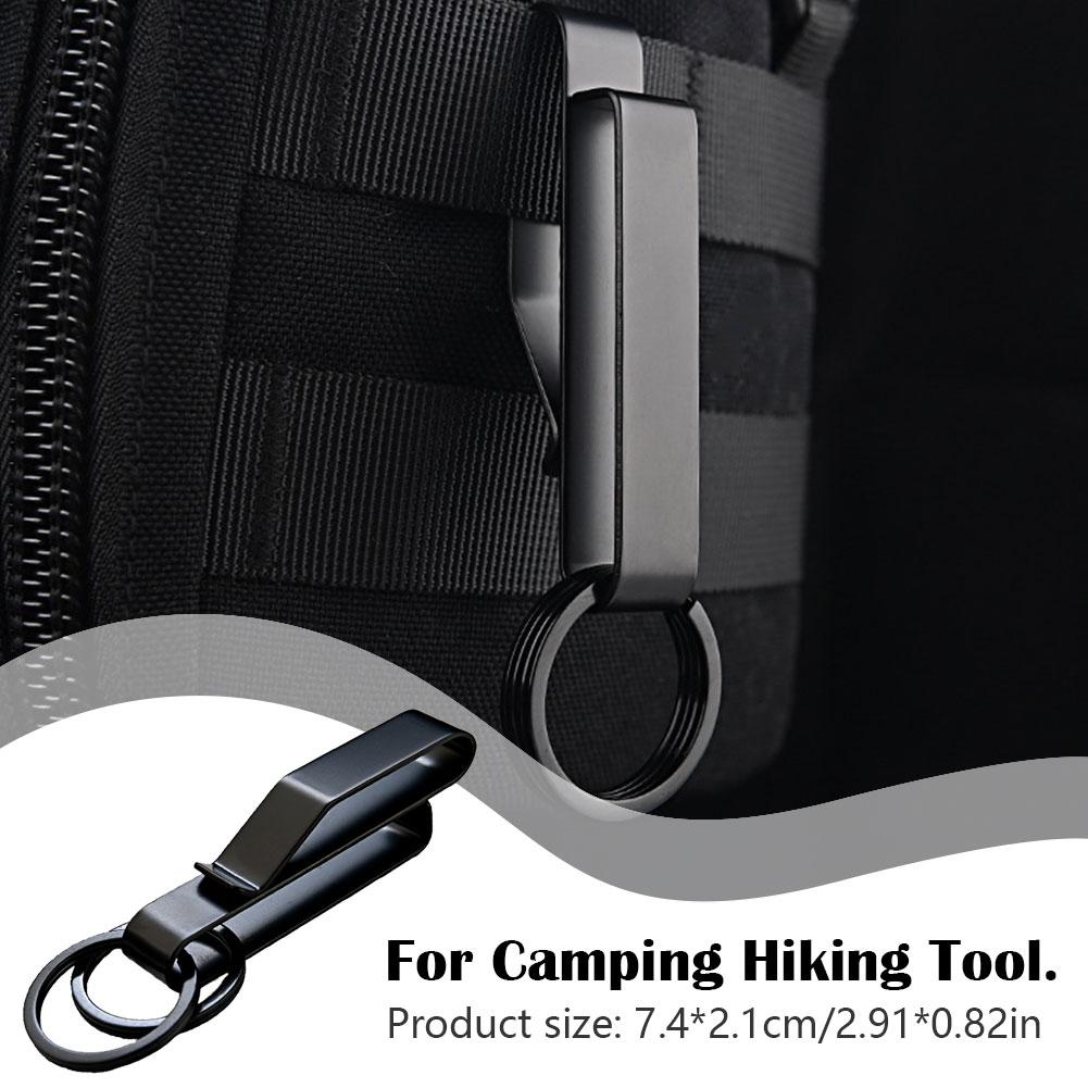 Outdoor Buckle Keychain, Stainless Steel Waist Hook, Buckle Key Clip, Hanging Car Key, Bag Strap Tools