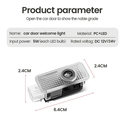 LED Car Door Projector Lights, Welcome Lamps for Audi Sline, Premium Door Light Decoration