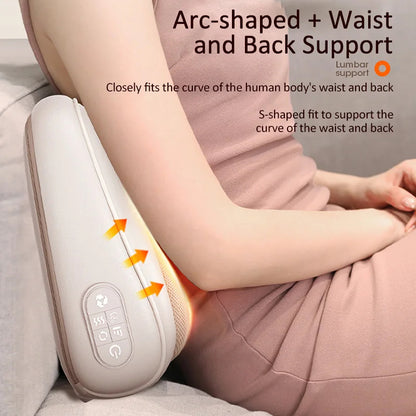Multi-Function Shiatsu Massager, Heated Massage Pillow for Neck and Back, Shoulders, Waist, Finger Relaxation