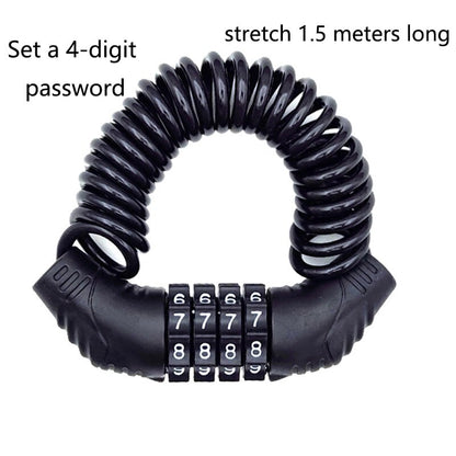 Portable Anti-theft, Universal Motorcycle, Road Bike Bicycle Locks, Electric Cars Security, Password Wire Lock