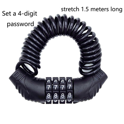 Helmet Password Wire Lock Universal Motorcycle Electric Cars Security Portable Antitheft Bicycle Lo 1