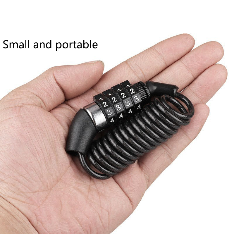 Helmet Password Wire Lock Universal Motorcycle Electric Cars Security Portable Antitheft Bicycle Lo 2