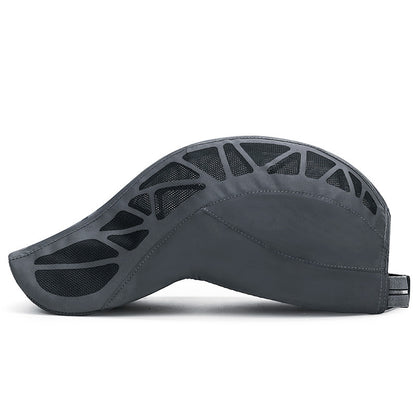 Men's Summer Alphabet Sport Hat, Quick Dry Mesh Shade Cap, Breathable Outdoor Sunscreen Hat