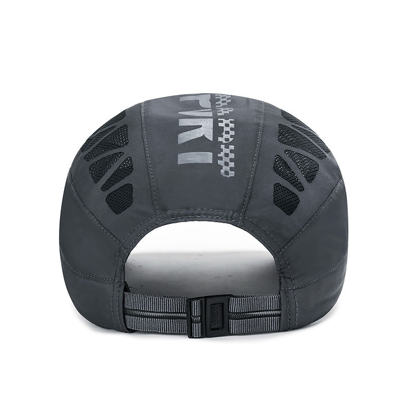 Men's Summer Alphabet Sport Hat, Quick Dry Mesh Shade Cap, Breathable Outdoor Sunscreen Hat