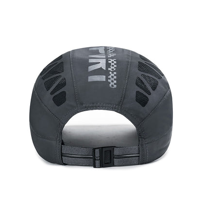 Men's Summer Alphabet Sport Hat, Quick Dry Mesh Shade Cap, Breathable Outdoor Sunscreen Hat