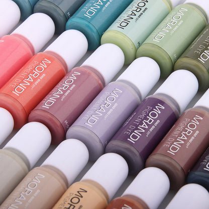 24 Colors Epoxy Resin Pigments DIY UV Resin Crafts Morandi Liquid Dye Candle Soap Ink Alcohol Colorant Jewelry Making Tools 10ml