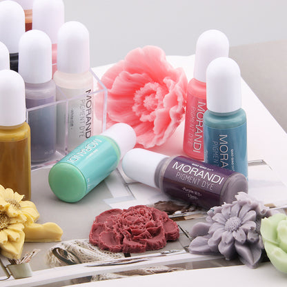 24 Colors Epoxy Resin Pigments DIY UV Resin Crafts Morandi Liquid Dye Candle Soap Ink Alcohol Colorant Jewelry Making Tools 10ml