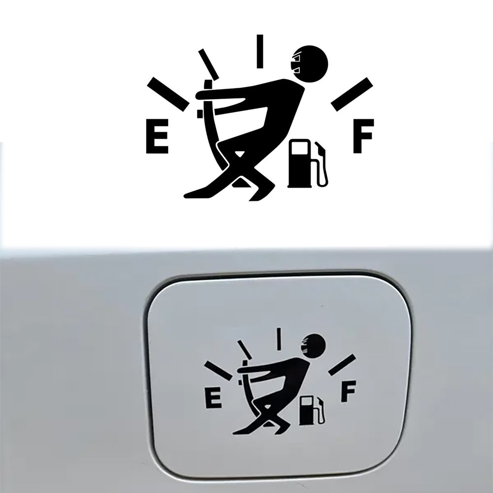 Reflective Vinyl Sticker, Funny Car Fuel Gauge Pointer, Empty Fuel Tank High Gas Decal for Auto Exterior