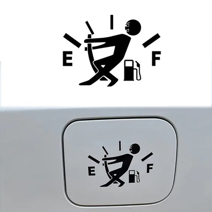 Reflective Vinyl Sticker, Funny Car Fuel Gauge Pointer, Empty Fuel Tank High Gas Decal for Auto Exterior