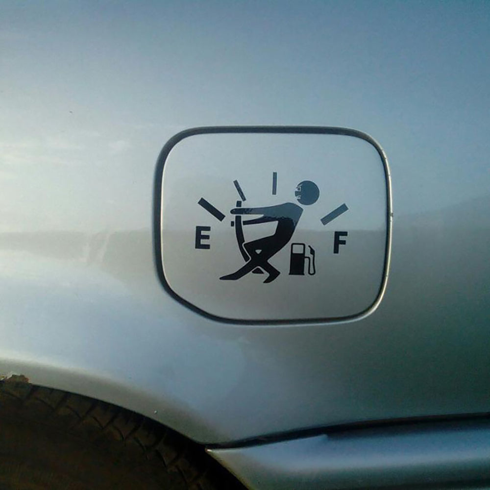 Reflective Vinyl Sticker, Funny Car Fuel Gauge Pointer, Empty Fuel Tank High Gas Decal for Auto Exterior