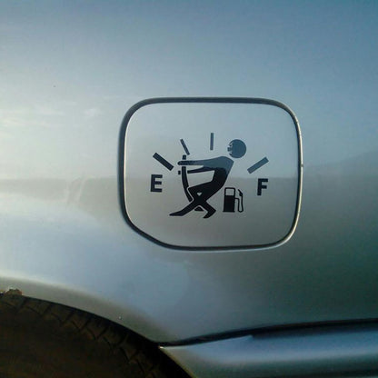 Reflective Vinyl Sticker, Funny Car Fuel Gauge Pointer, Empty Fuel Tank High Gas Decal for Auto Exterior