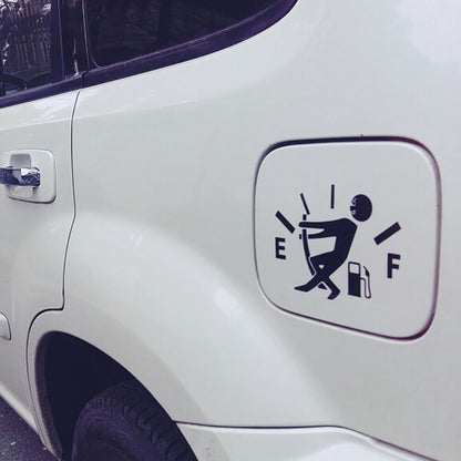 Reflective Vinyl Sticker, Funny Car Fuel Gauge Pointer, Empty Fuel Tank High Gas Decal for Auto Exterior