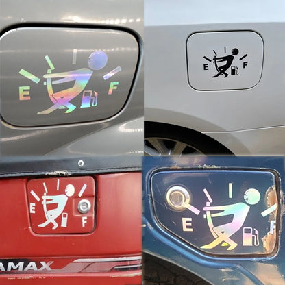 Reflective Vinyl Sticker, Funny Car Fuel Gauge Pointer, Empty Fuel Tank High Gas Decal for Auto Exterior