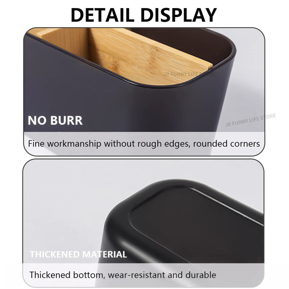 Toothbrush Stand Bamboo Holder Electric Toothbrush Storage Box Razor Makeup Brush Organizer Bathroo 1