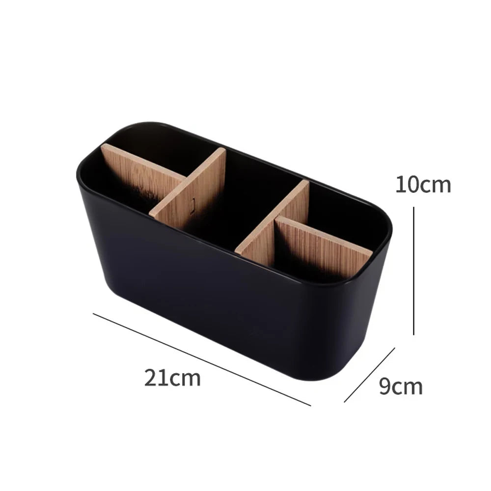 Toothbrush Stand Bamboo Holder Electric Toothbrush Storage Box Razor Makeup Brush Organizer Bathroo 2