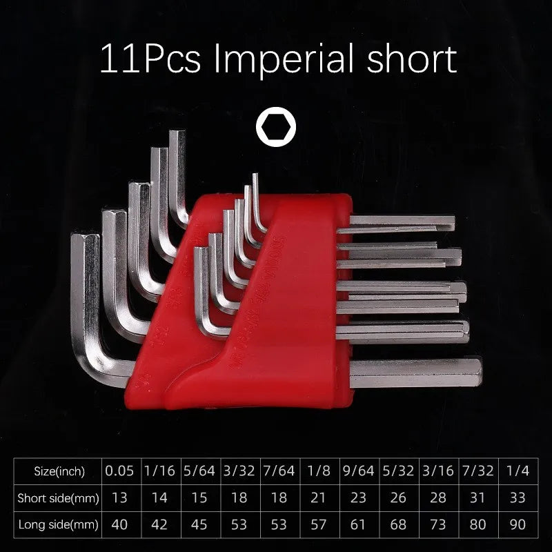 Short Arm Metric Allen Key Set, Pcs Inch Wrench L Wrench Keys, Vehicle Repair Tool Set, Home Hand Tools