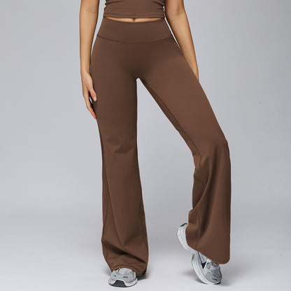 Women's High Waist Flared Leggings, Tummy Control Workout Yoga Pants, Gym Fitness Wide Leg Sport Pants