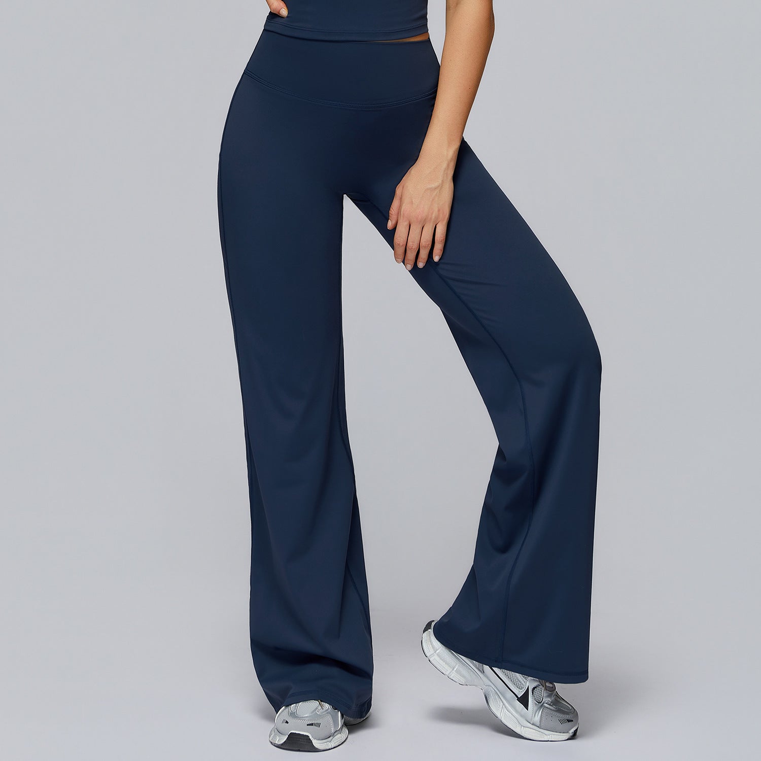 Women's High Waist Flared Leggings, Tummy Control Workout Yoga Pants, Gym Fitness Wide Leg Sport Pants
