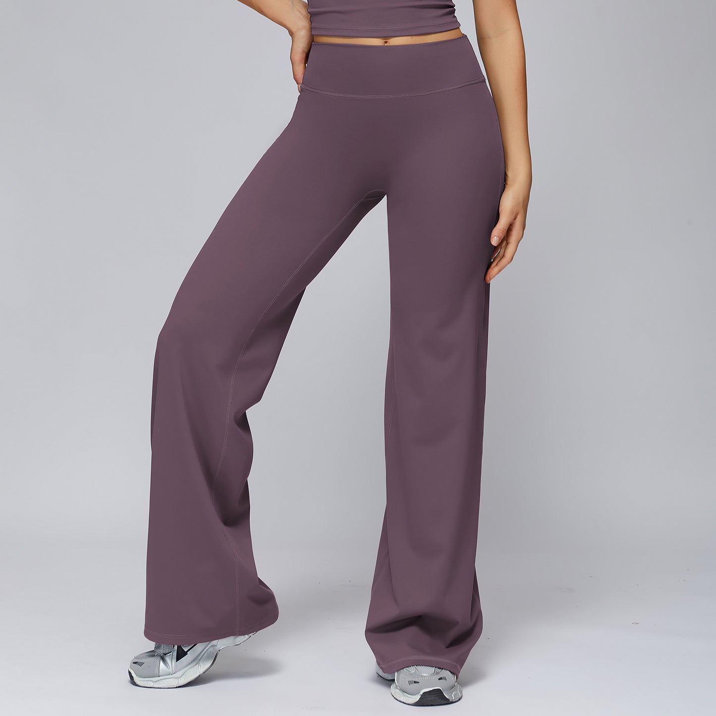 Women's High Waist Flared Leggings, Tummy Control Workout Yoga Pants, Gym Fitness Wide Leg Sport Pants