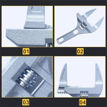 Multifunctional Aluminum Spanner, Mini Adjustable Bathroom Wrench, Strong Clamping Large Open End Tool for Bathroom Repa