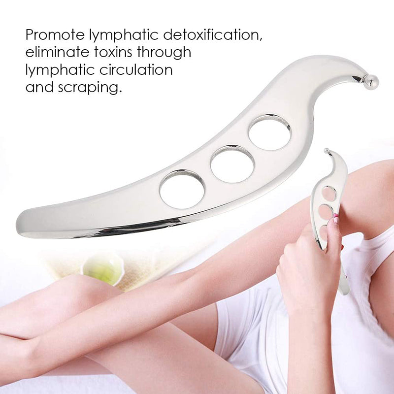 Manual Massage Gua Sha Tool, Stainless Steel Scraping Board, Pain Relief Therapy, Tissue Mobilization