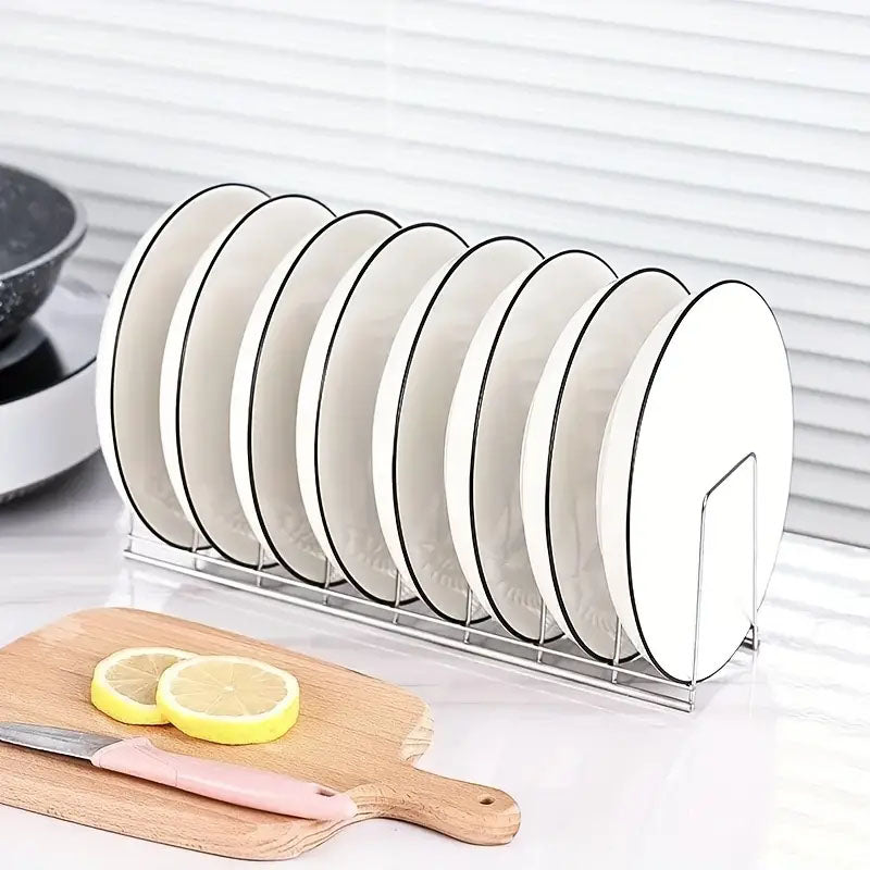 Stainless Steel Dish Holder, Kitchen Bowl Dish Organizer, Household Dish Rack, Pot Lid Rack, Home Dishes Accessories