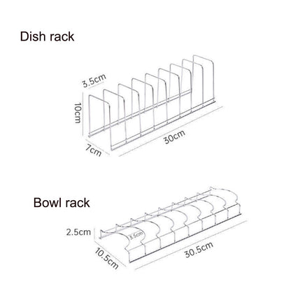 Stainless Steel Dish Holder, Kitchen Bowl Dish Organizer, Household Dish Rack, Pot Lid Rack, Home Dishes Accessories