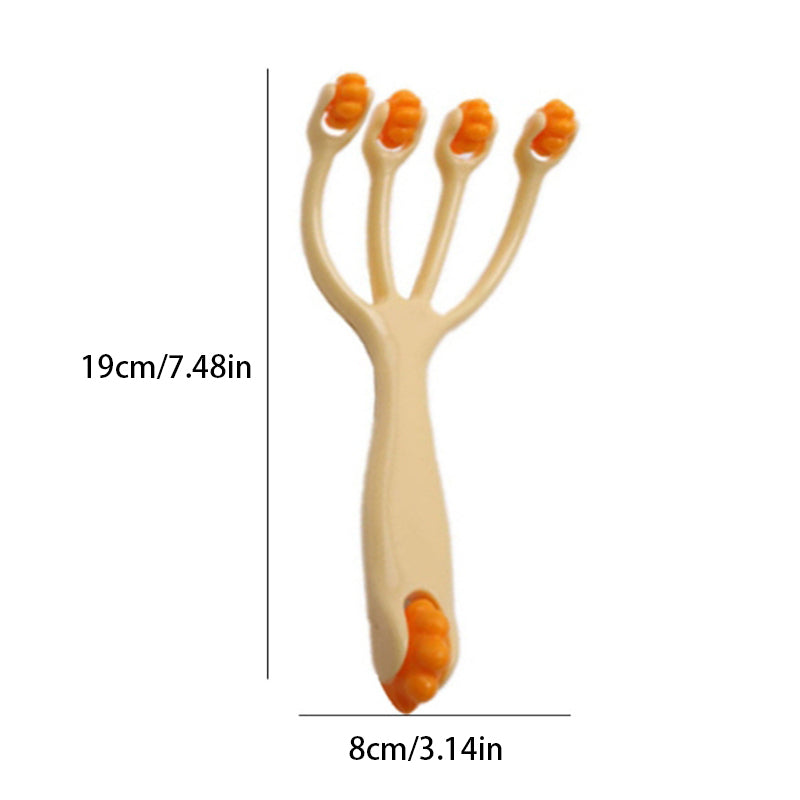 Manual Massage Roller Five Wheel, For Neck Back Waist Leg, Slimming Spa Massage To Release Fascia