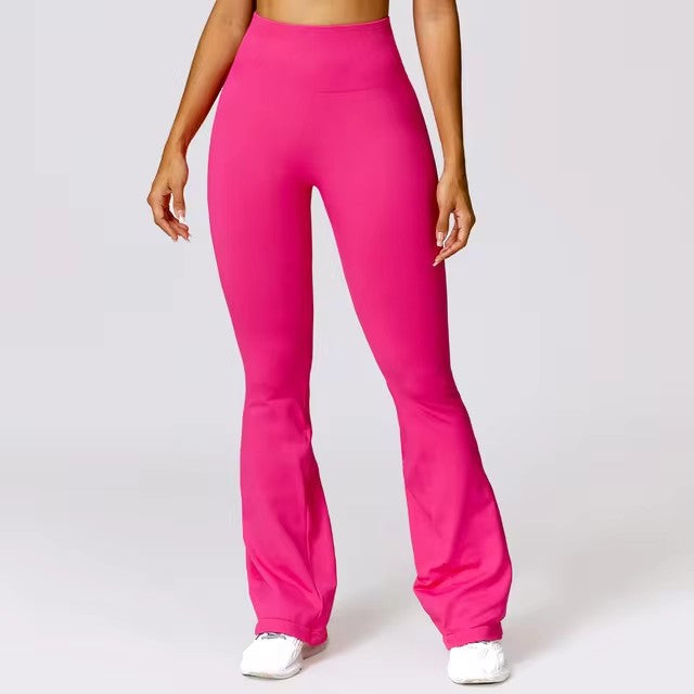 Seamless Flare Leggings, High Waist Yoga Pants, Wide Leg Workout Pants, Women Fitness Flared Trousers