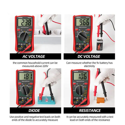Auto AC DC Voltage Tester Professional Digital Multimeter Current Ammeter Test Probe Professional D 1